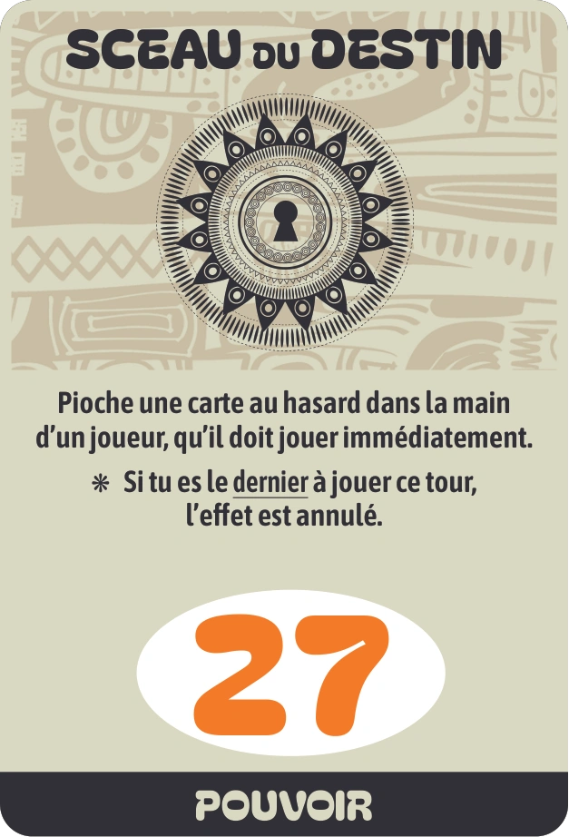 Carte Pouvoir Sceau du Destin KYRAN